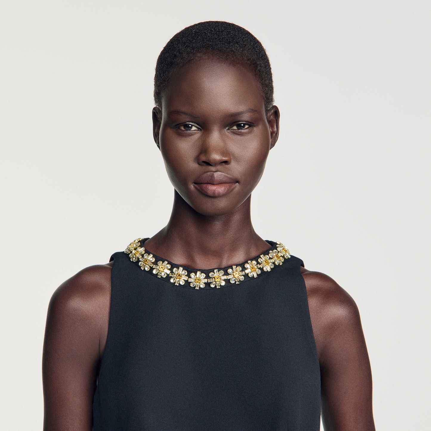 Santaluna Short dress with jewel detail Black