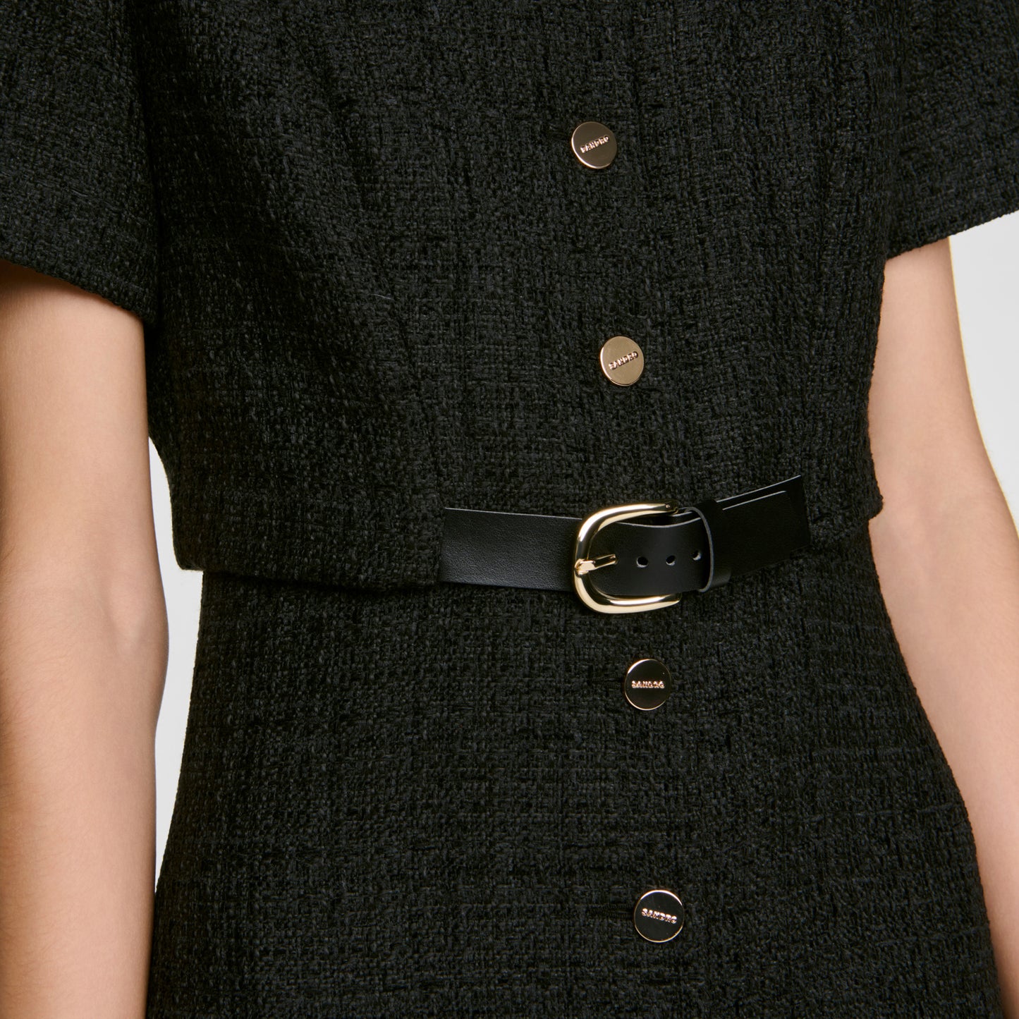 Palace 2-in-1 tweed dress Black