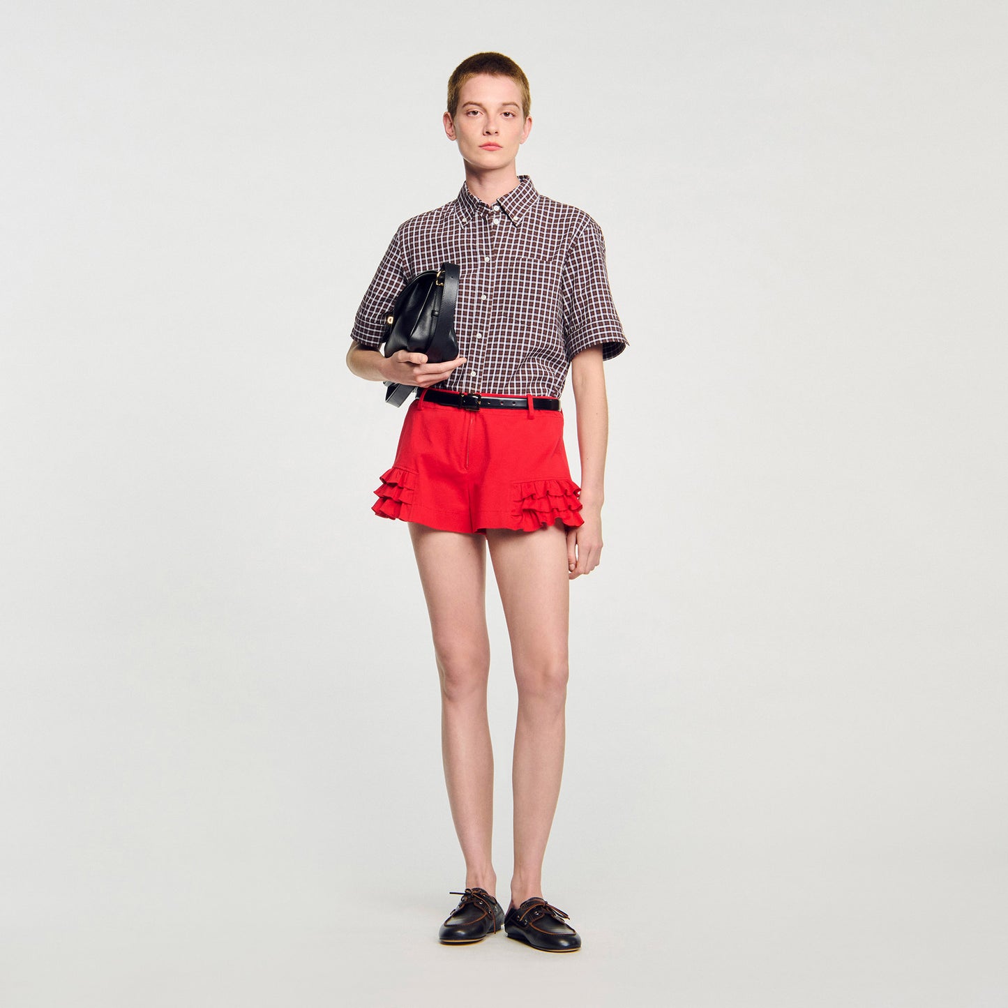 Lambada Ruffled Shorts Red