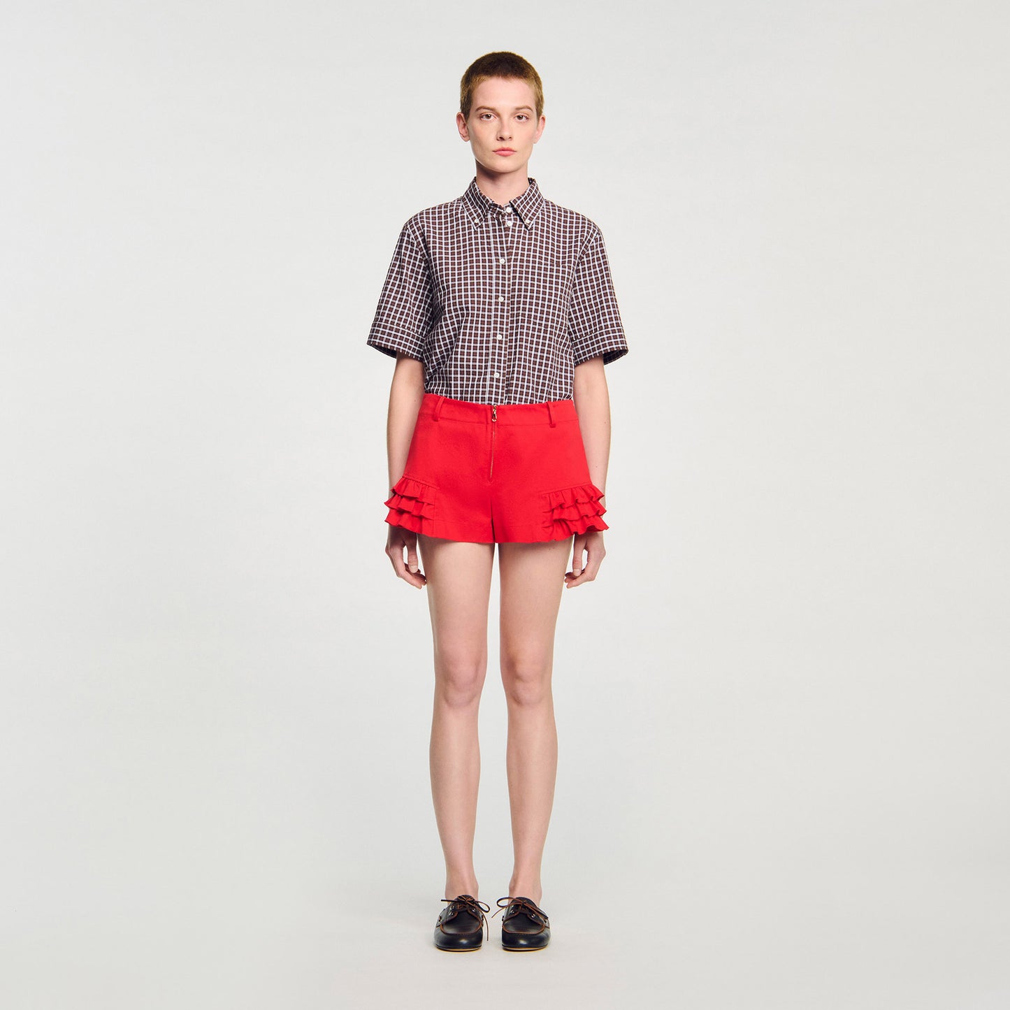 Lambada Ruffled Shorts Red