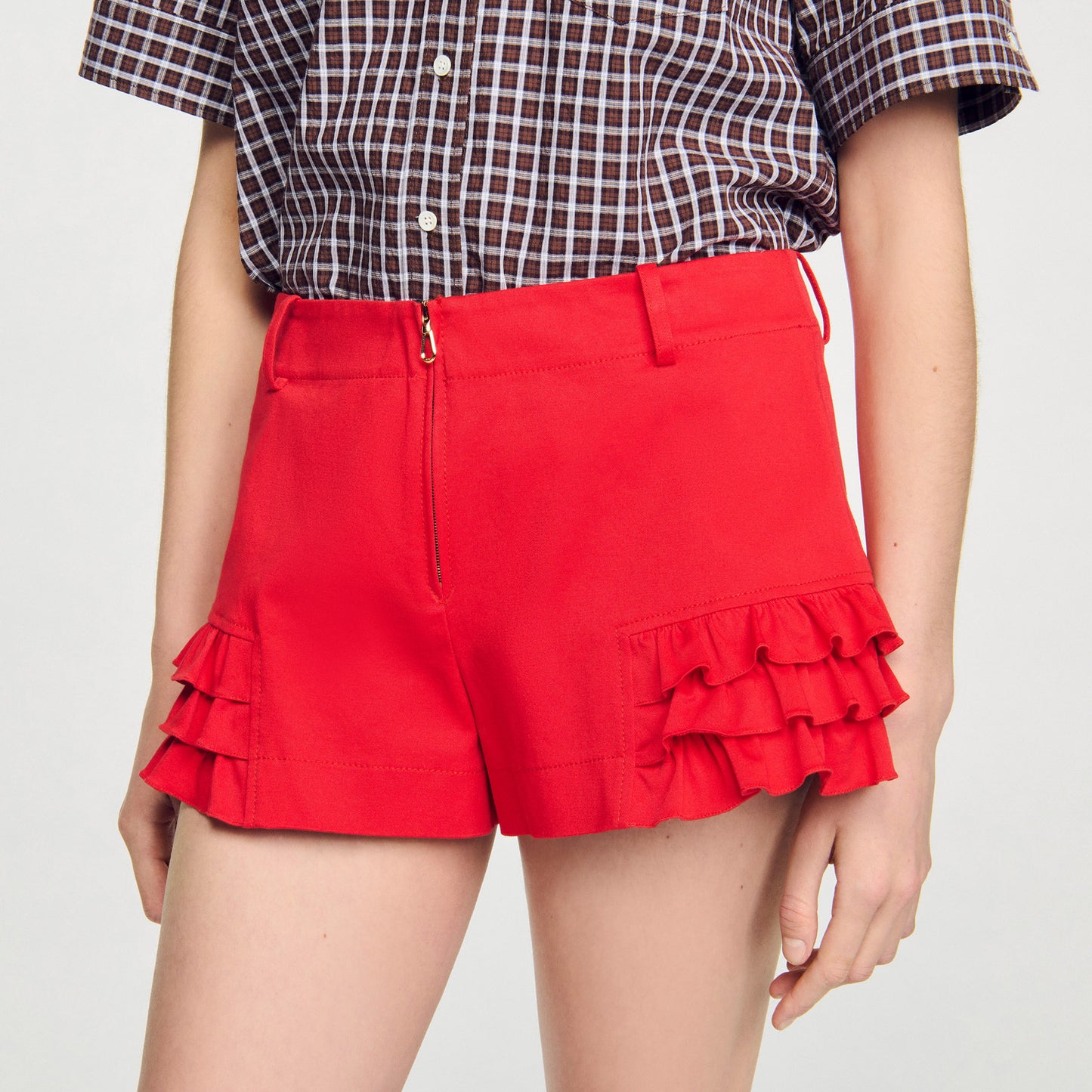 Lambada Ruffled Shorts Red
