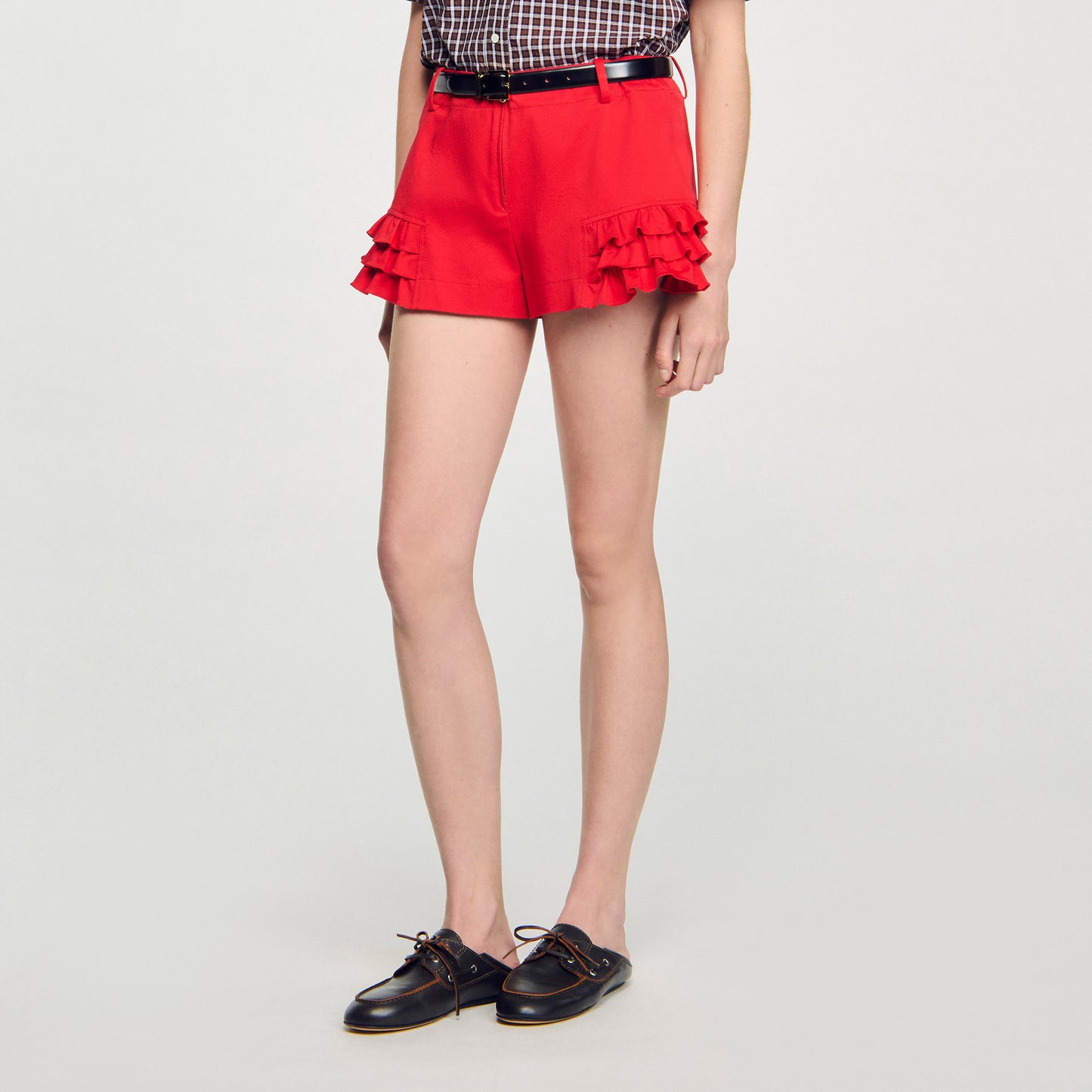 Lambada Ruffled Shorts Red
