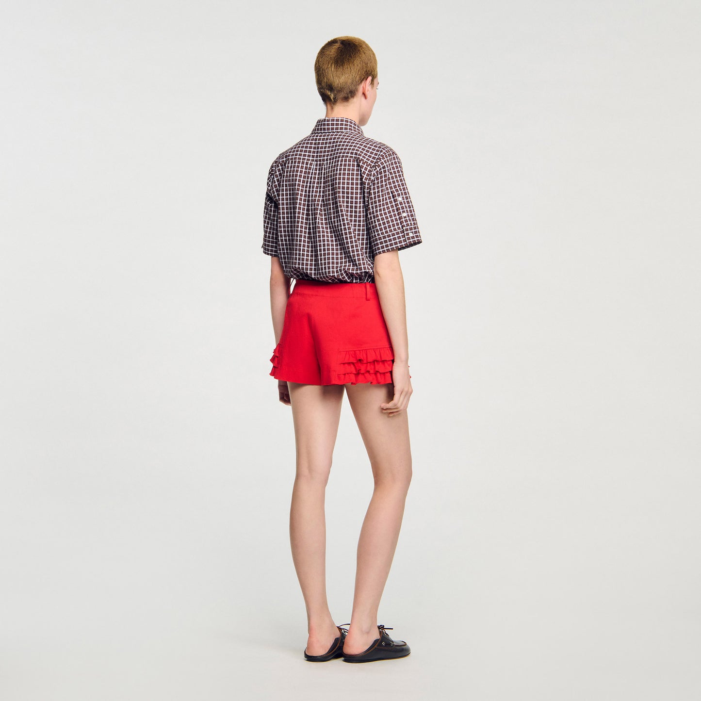 Lambada Ruffled Shorts Red