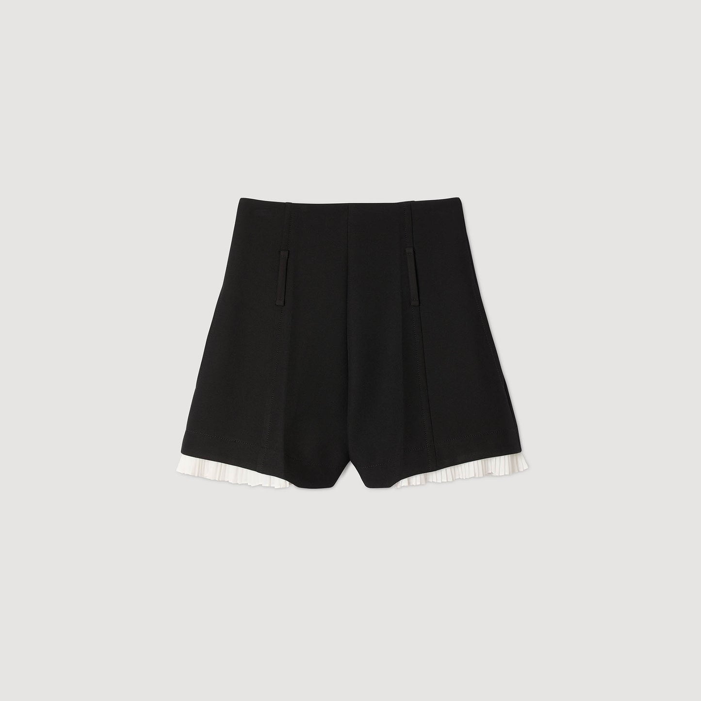 Servane Tailored Flounced Shorts Black
