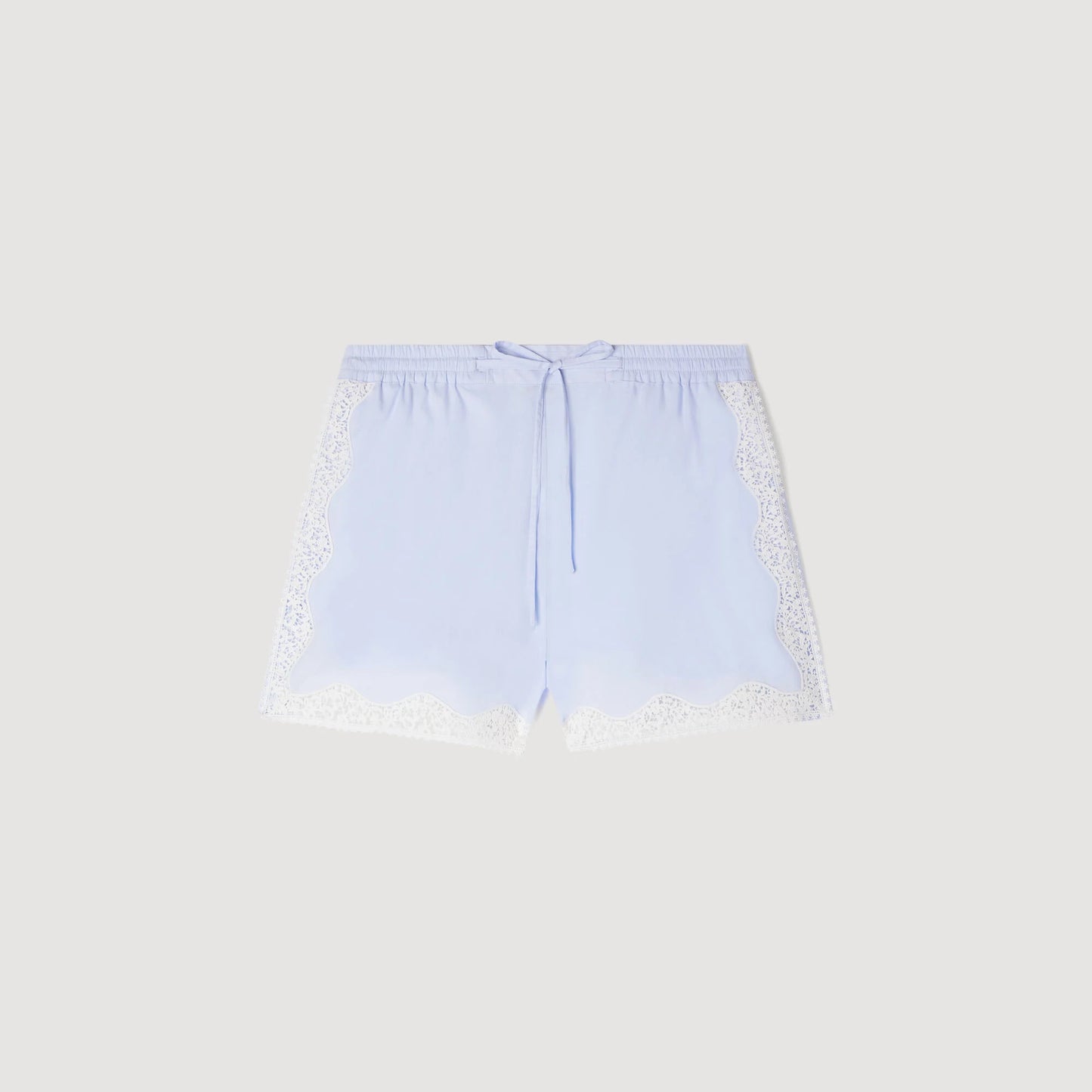 Gaianne Lace Detail Shorts Sky Blue
