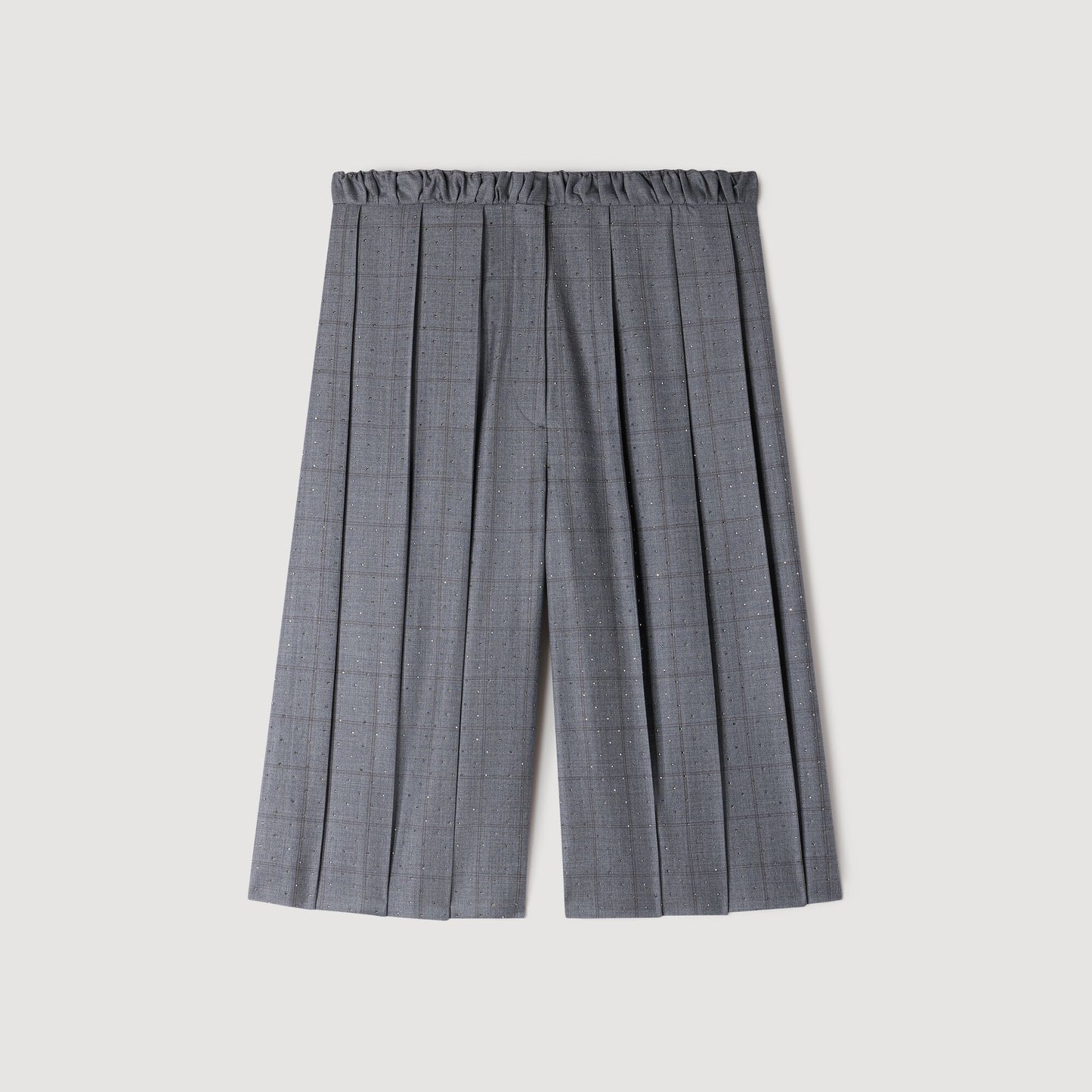 Nathan Check wool shorts Dark Grey