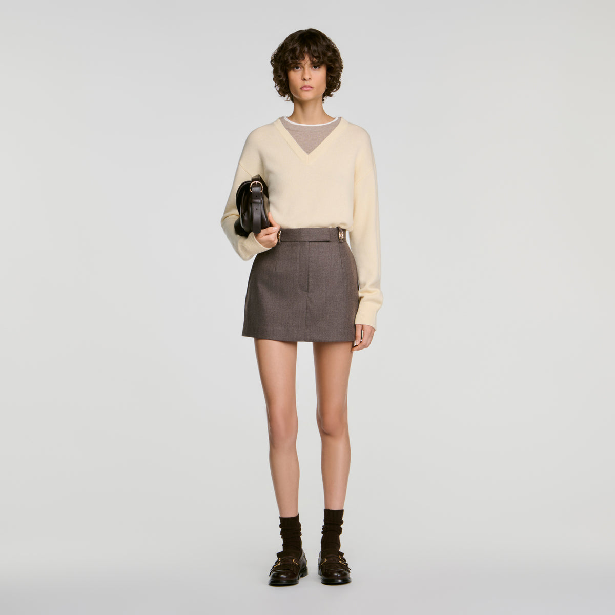 Jimmy Wool skort Greige