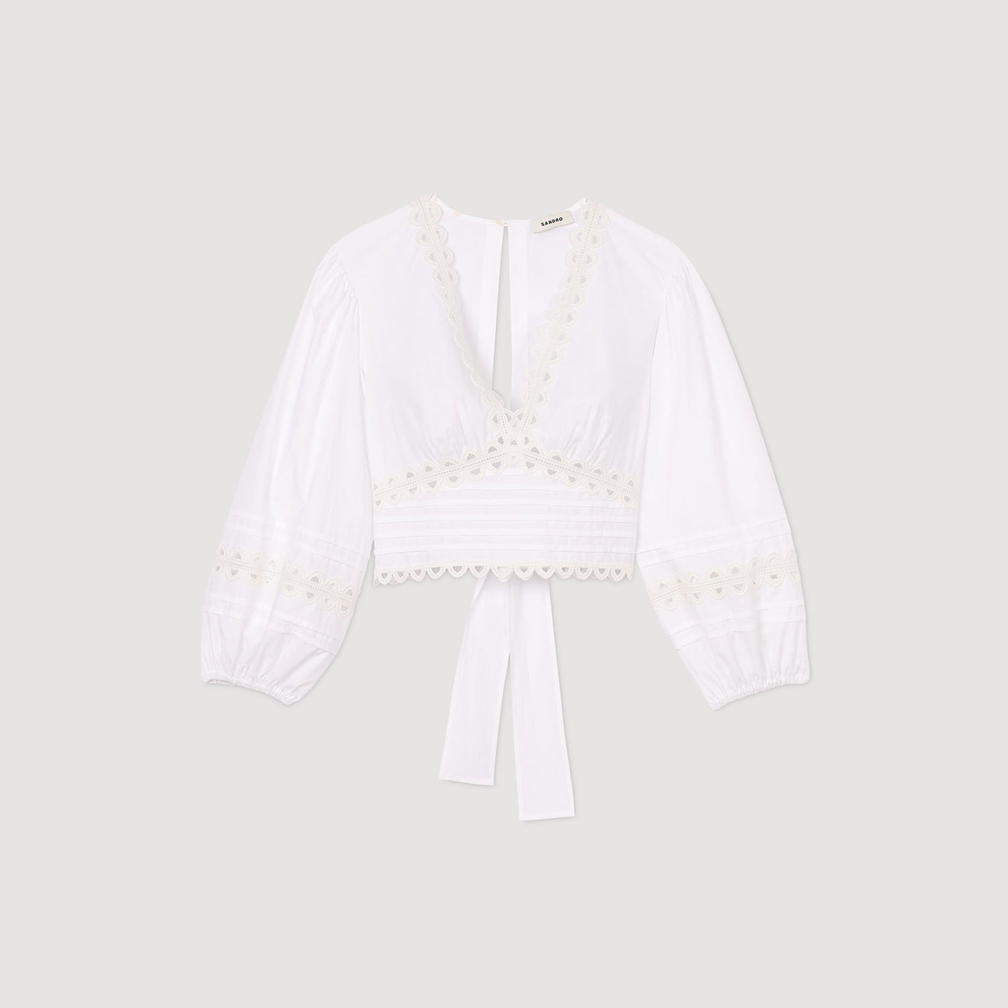 Chichi Poplin Crop Top White
