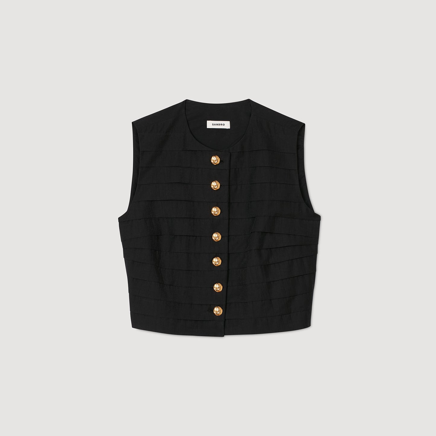 Eilat Pleated Crop Top Black