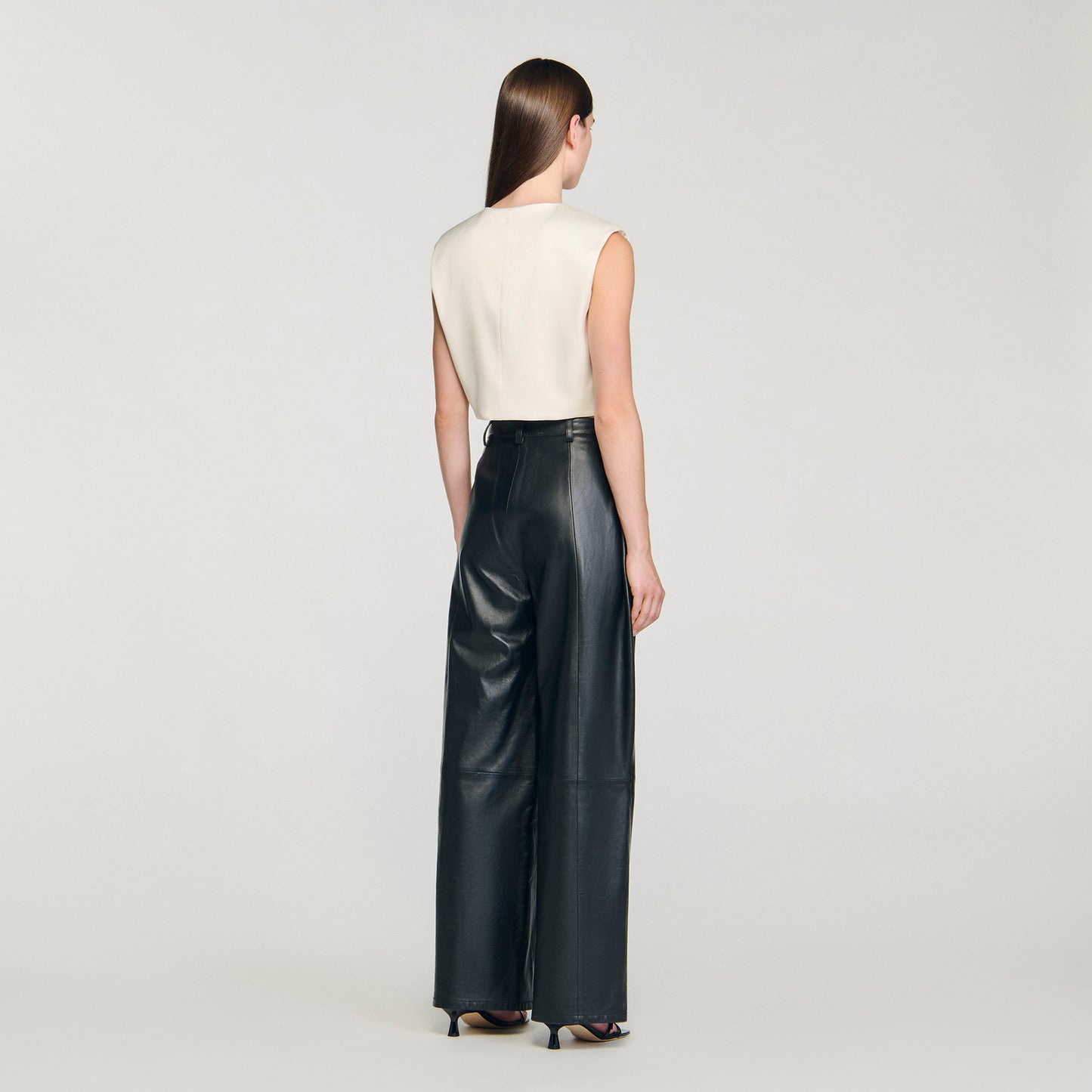 Auteuil Satin Crop Top Ecru