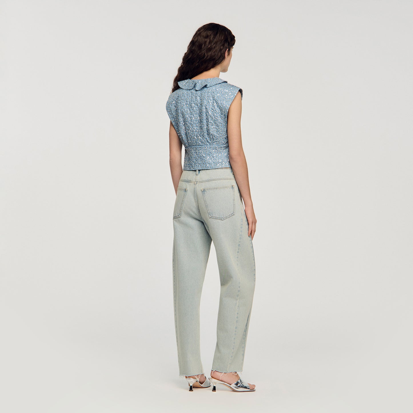 Iseo Sequin Top Blue
