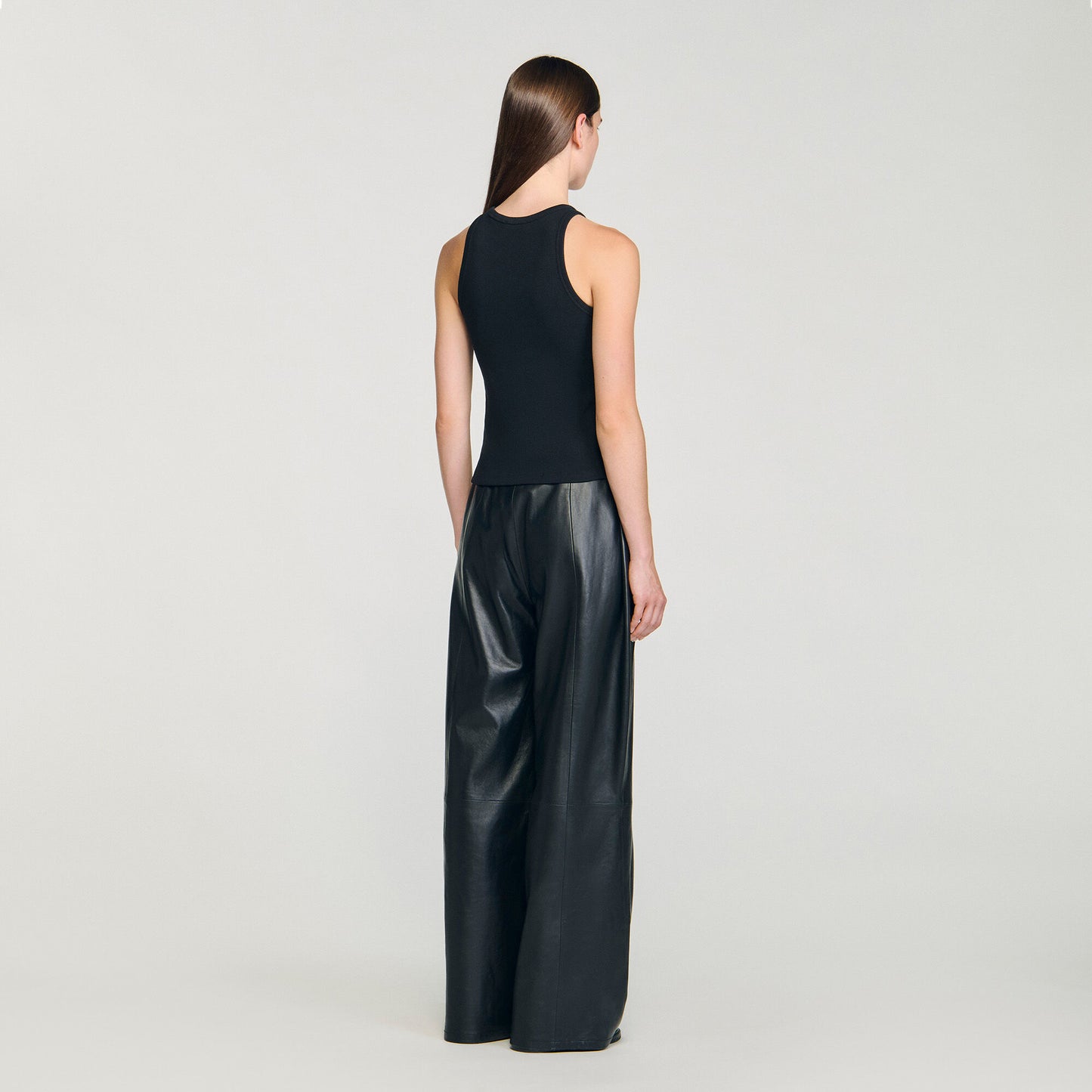 Basics Embroidered Vest Top Black