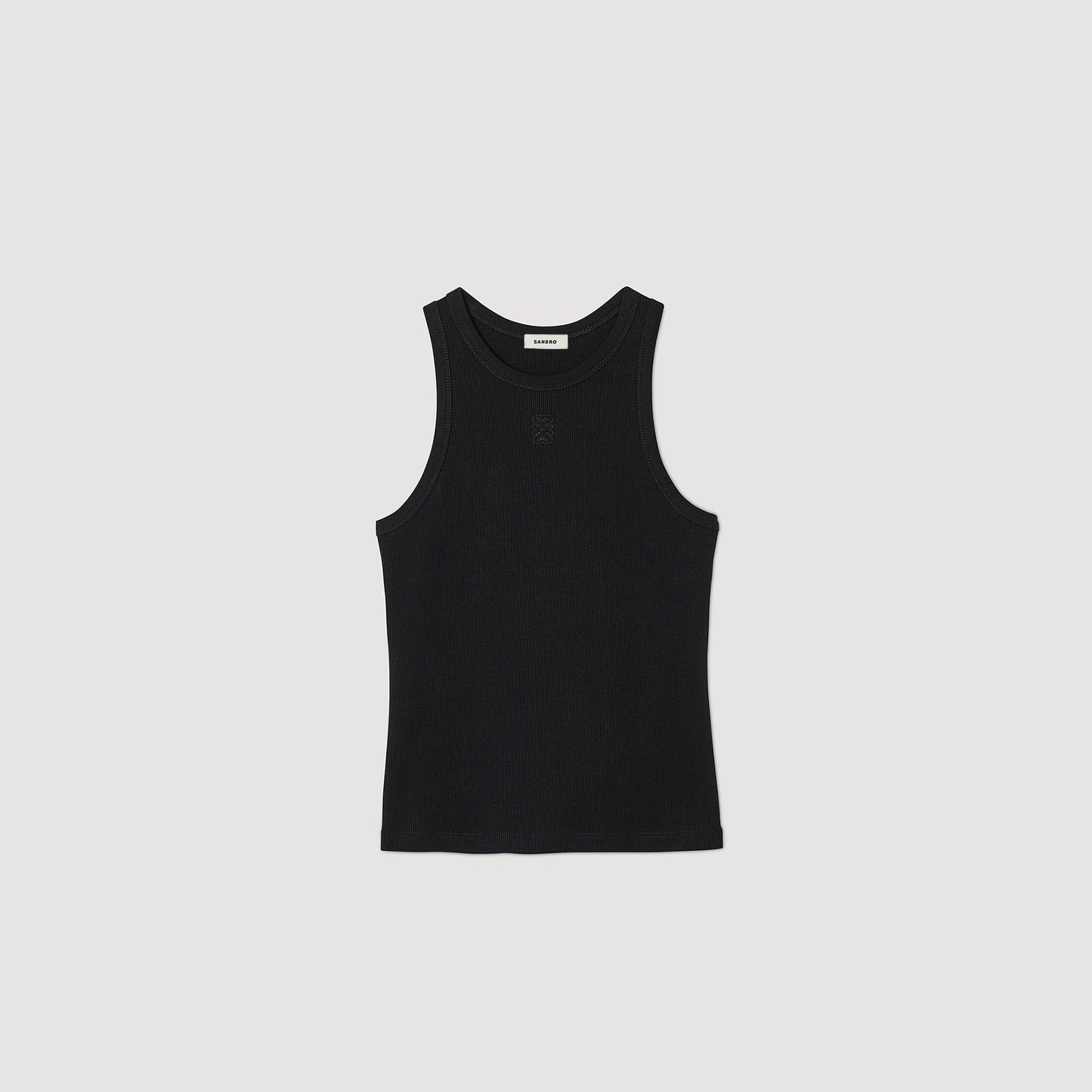 Basics Embroidered Vest Top Black