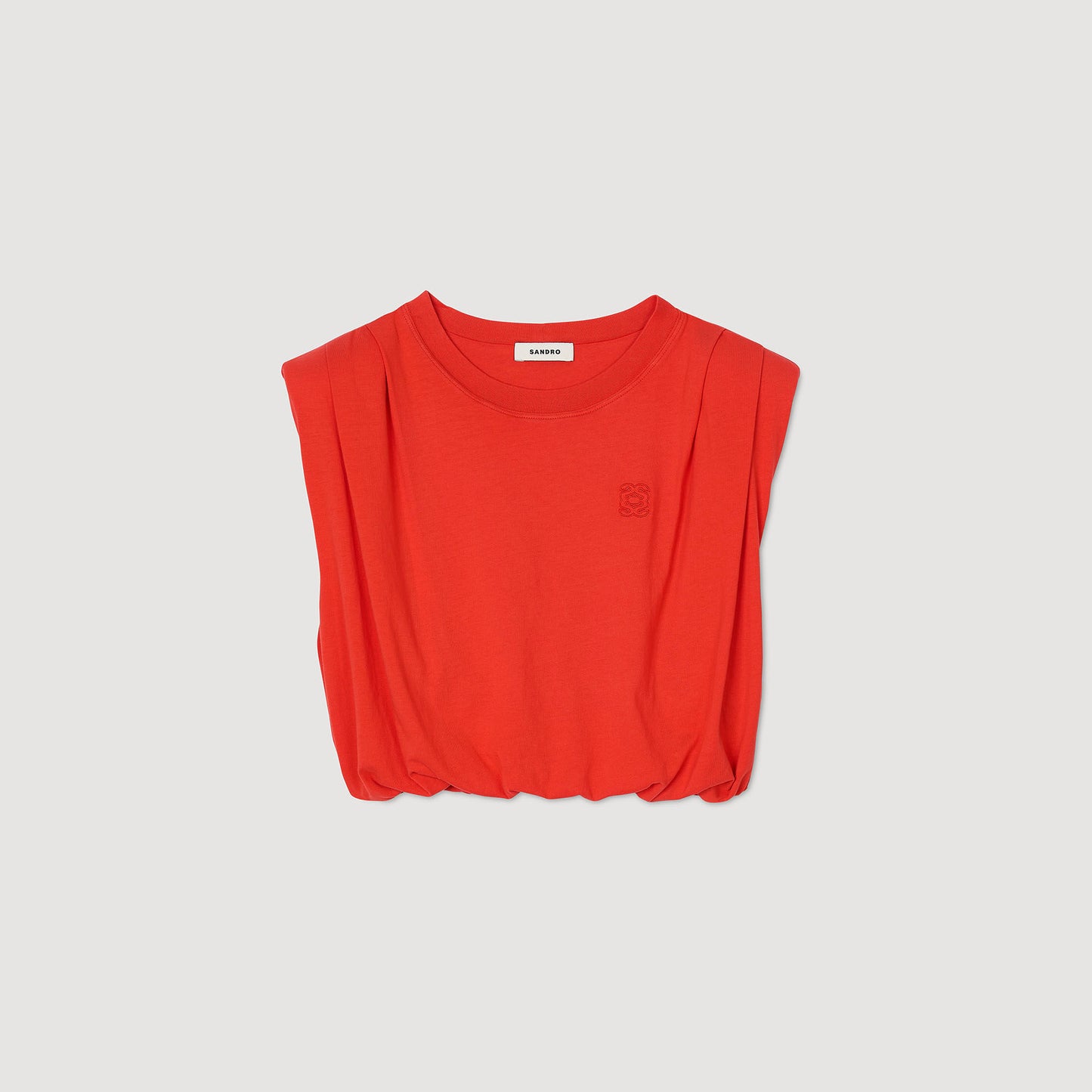 Short Draped T-Shirt Red