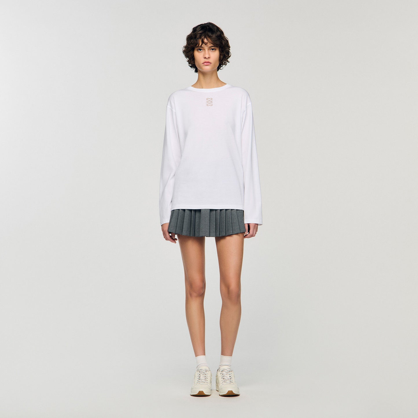 Ezrane T-Shirt With Embroidery White
