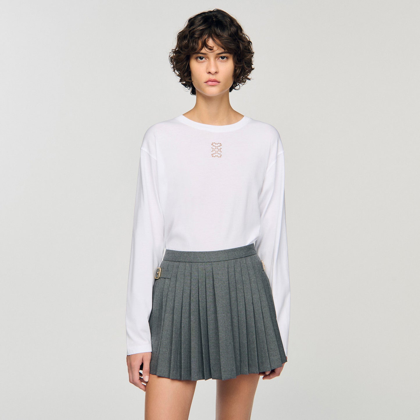 Ezrane T-Shirt With Embroidery White