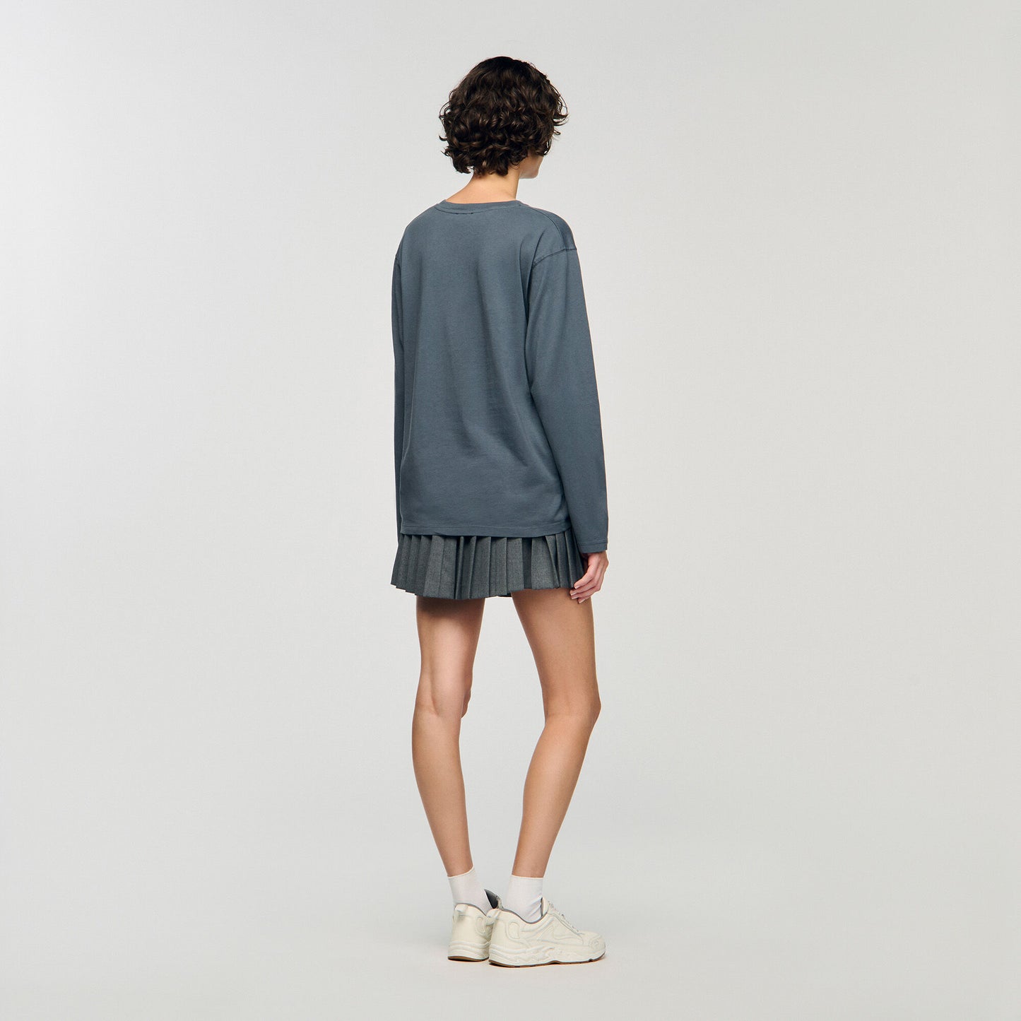 Ezrane T-Shirt With Embroidery Grey