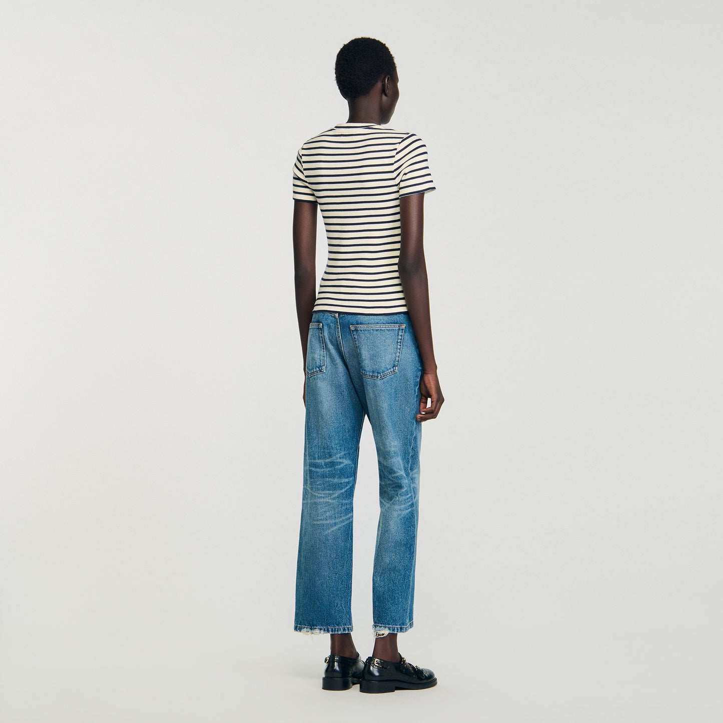 Summer Rhinestone Heart T-Shirt Ecru