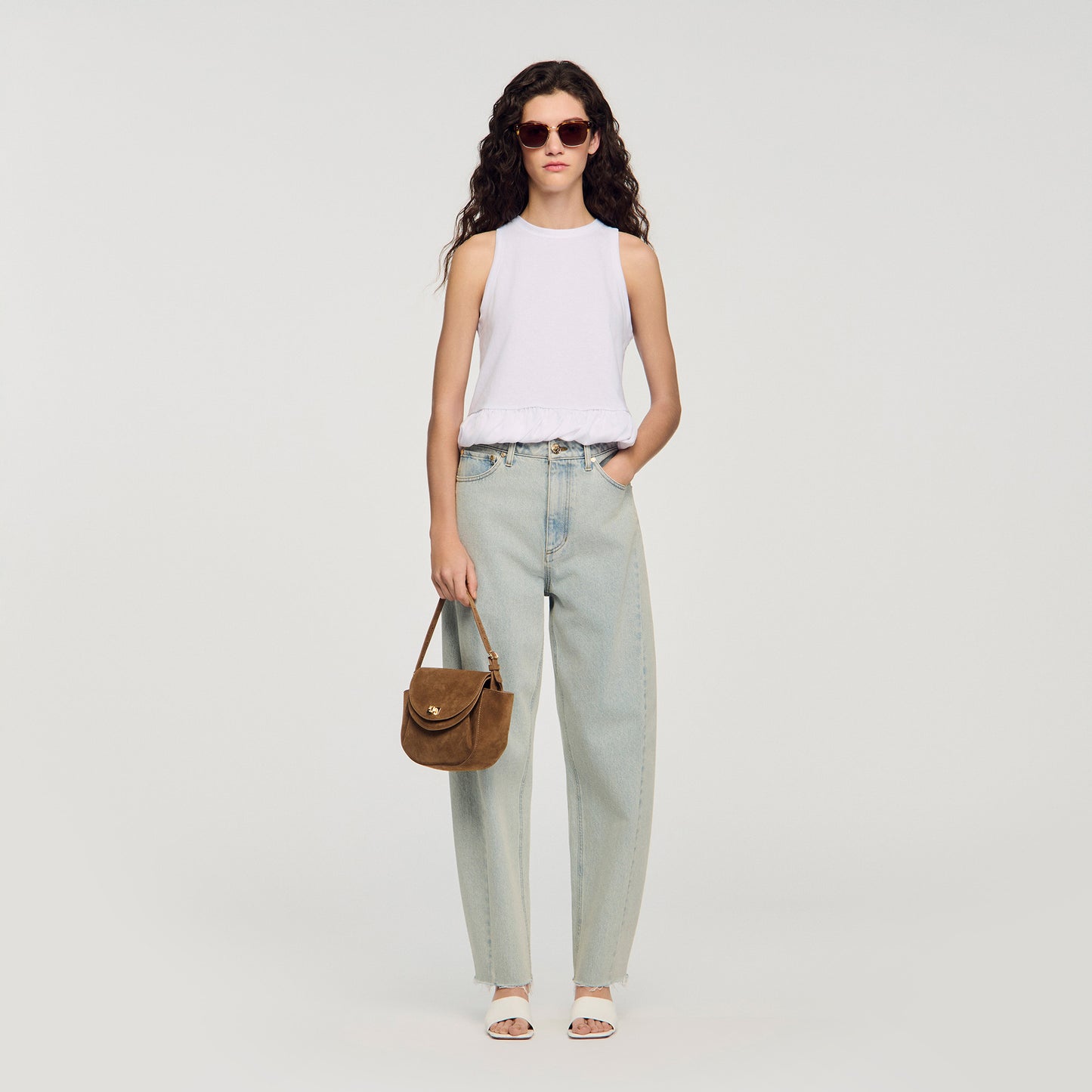 Ruffle Top White