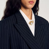 Striped Suit Jacket Black