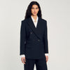 Striped Suit Jacket Black