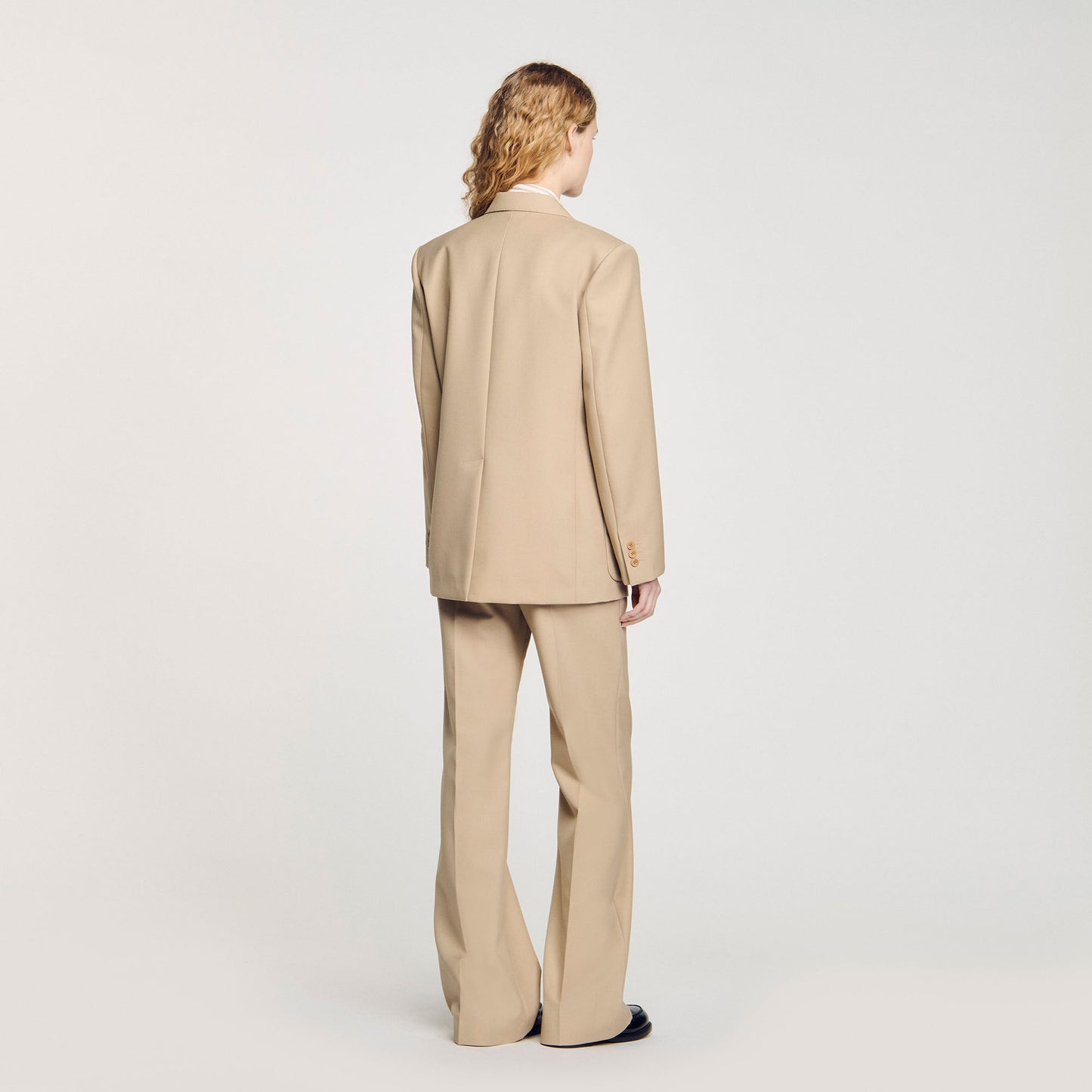 Double-Breasted Suit Jacket Sand