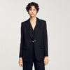 Sequinned Suit Jacket Black