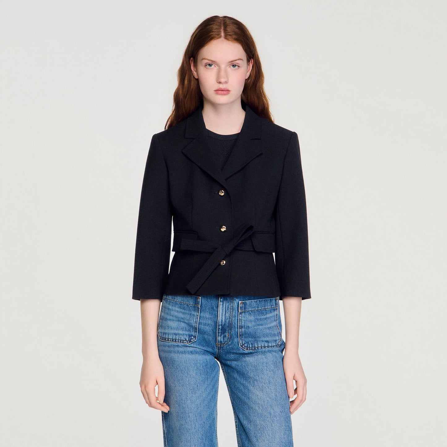 Amor Short Tailored Jacket Black