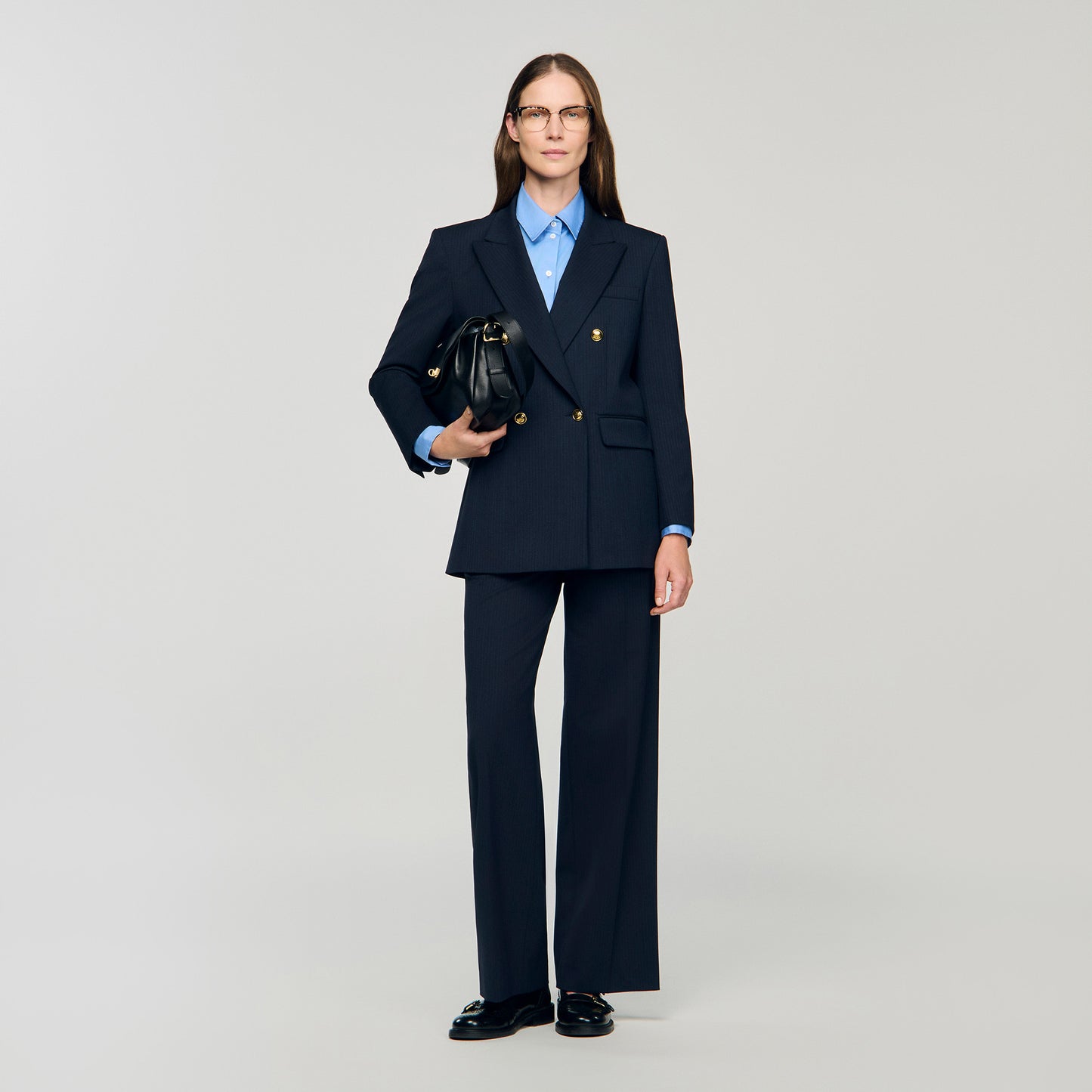 Theane Pinstripe jacket Navy Blue