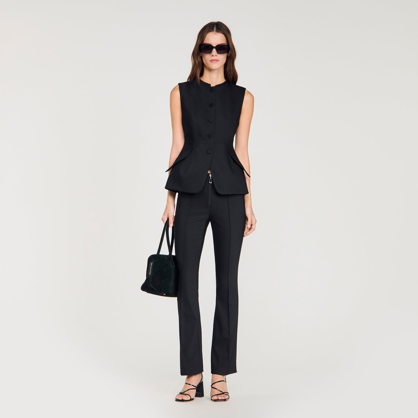 Monroe Peplum Jacket Black