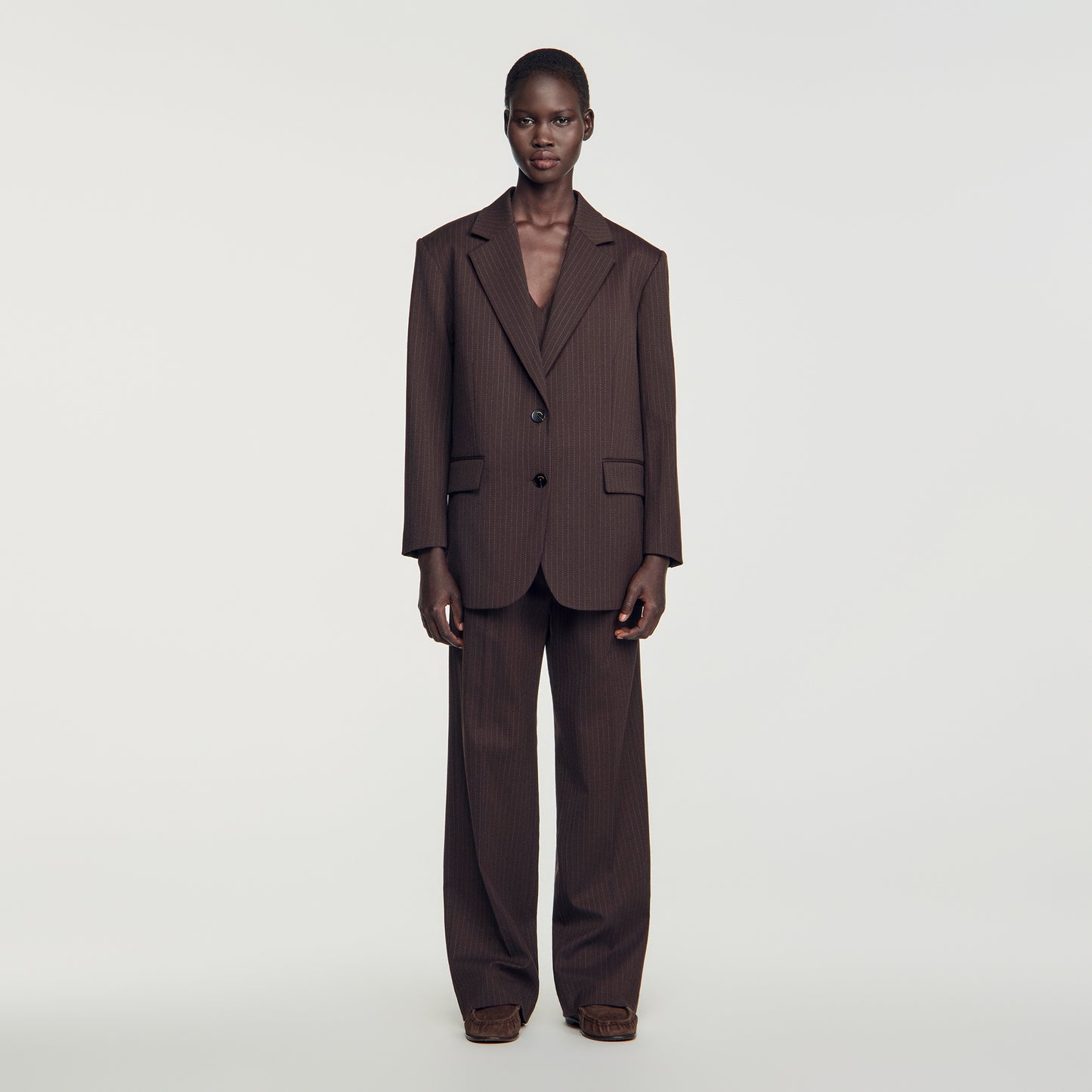 Amanda Striped suit jacket Marron / Bleu