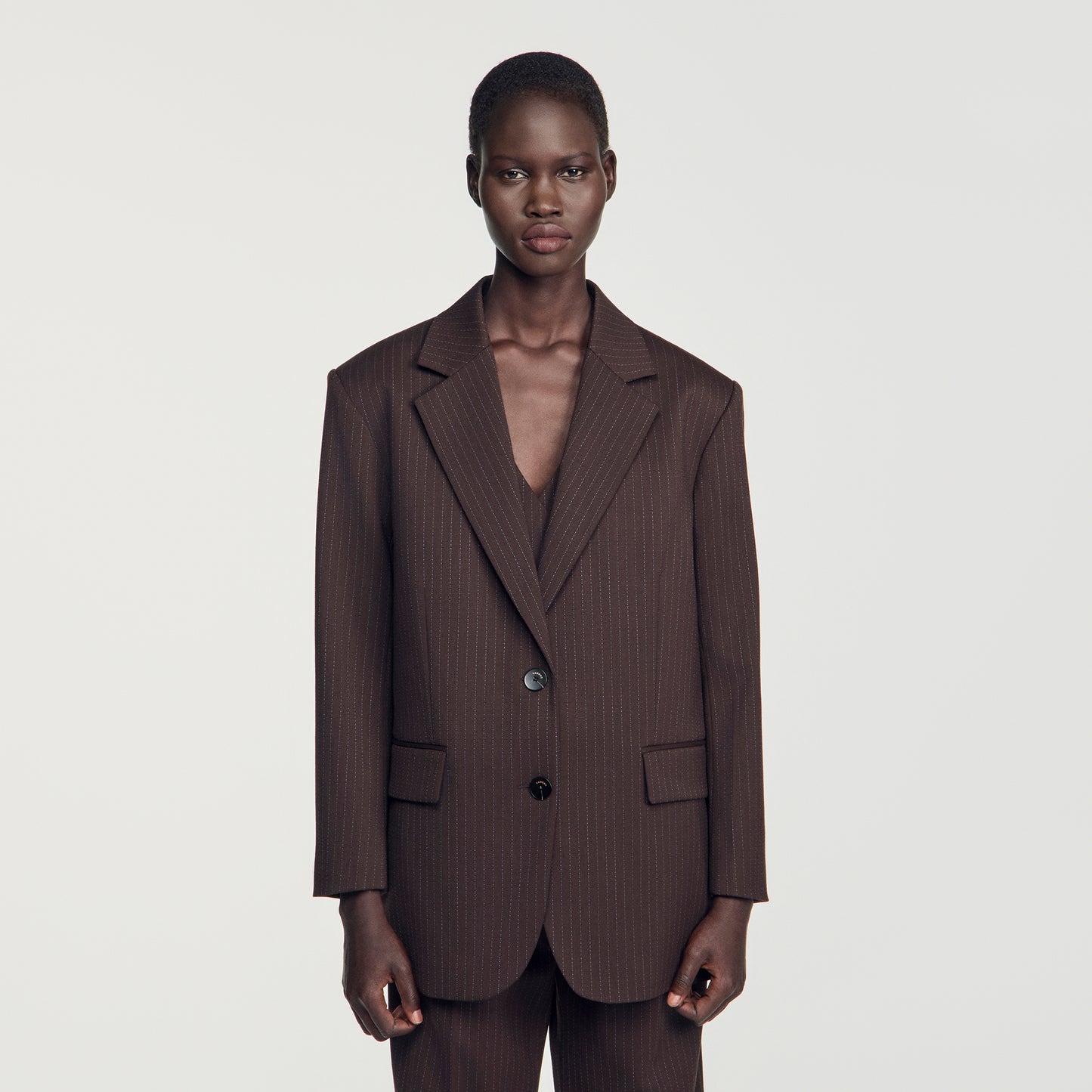 Amanda Striped suit jacket Marron / Bleu