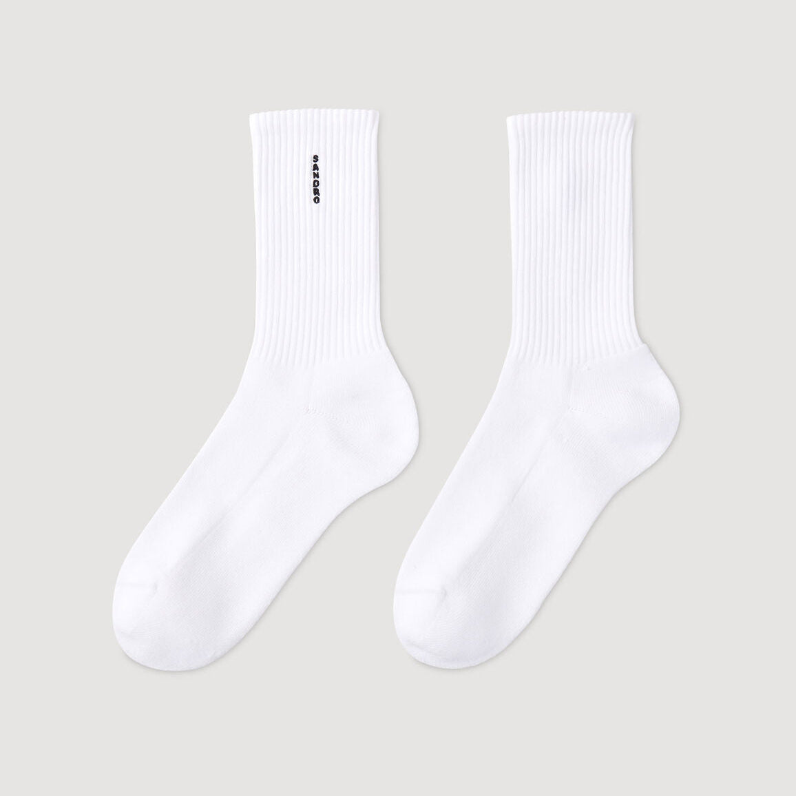 Vertical Sock Cotton Socks White