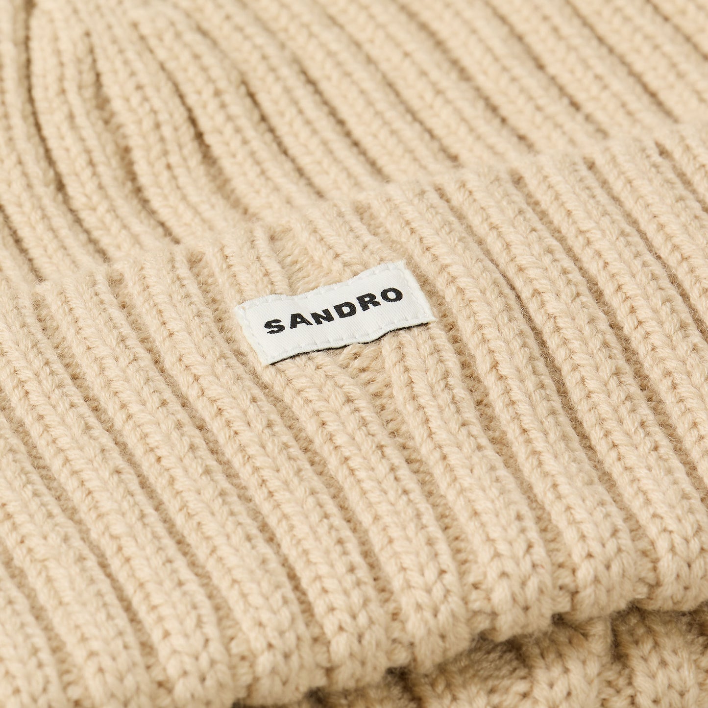 Ribbed Beanie Knit Hat Butter Cream
