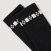 Cross Socks Embroidered Socks Black