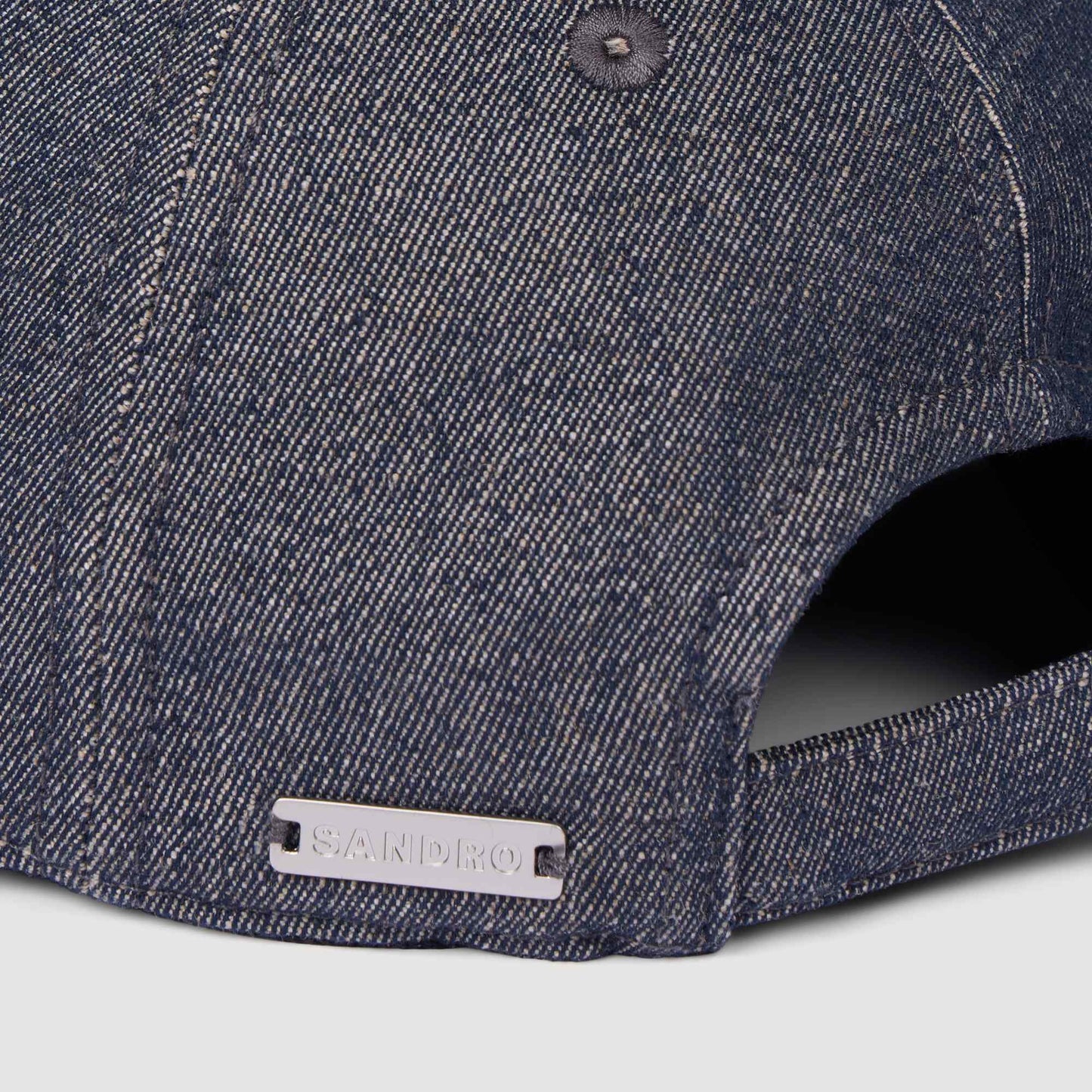 Denim Cap With Logo Chambray