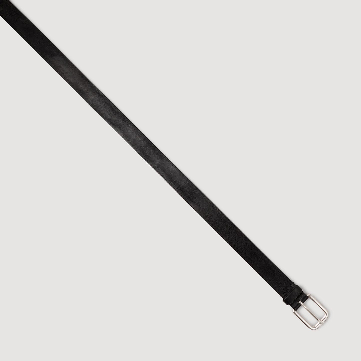 Vegetable-Tanned Leather Belt Black