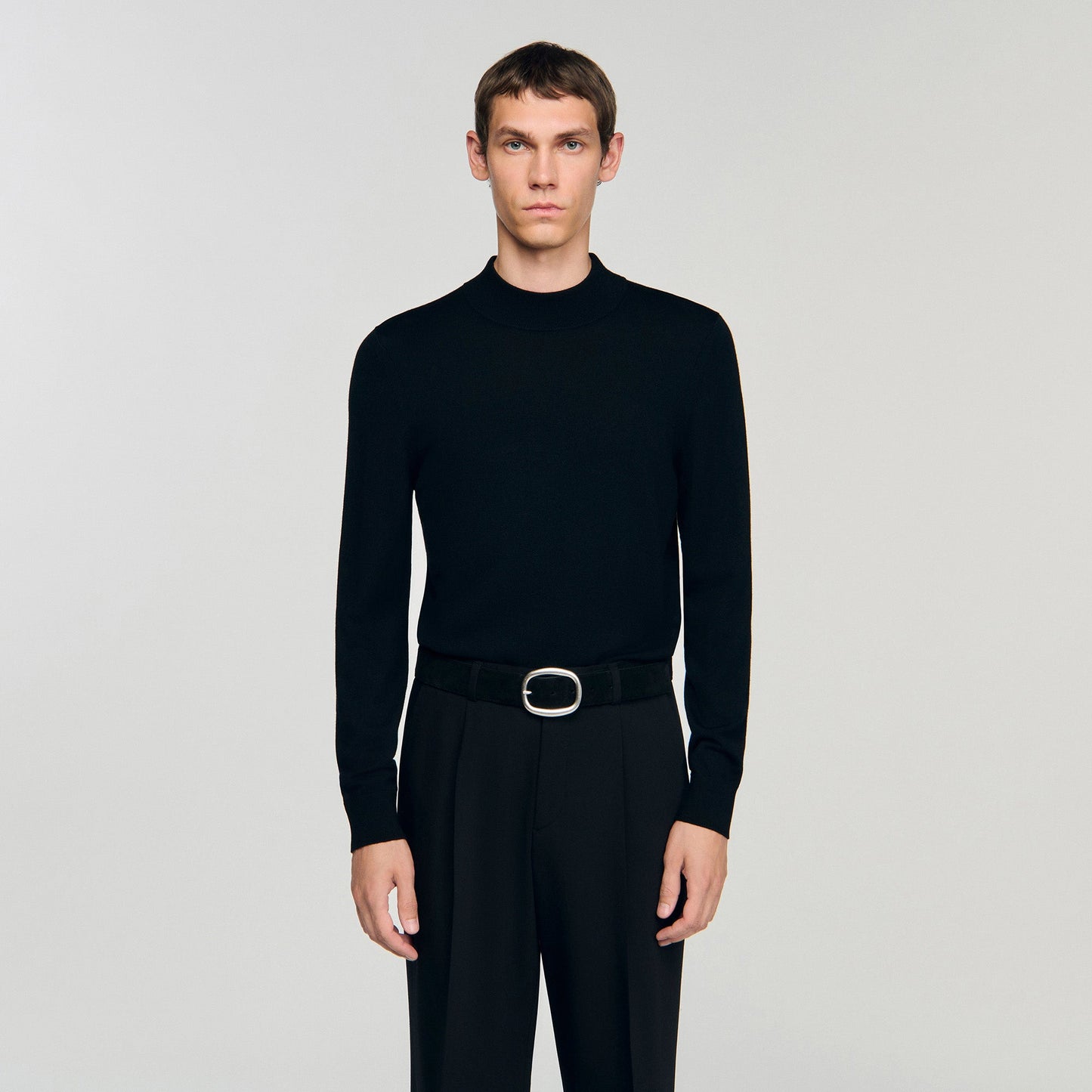 Vintage Belt Suede Wide Leather Belt Black