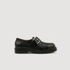 Monk Strap Glazed Leather Derbies Black