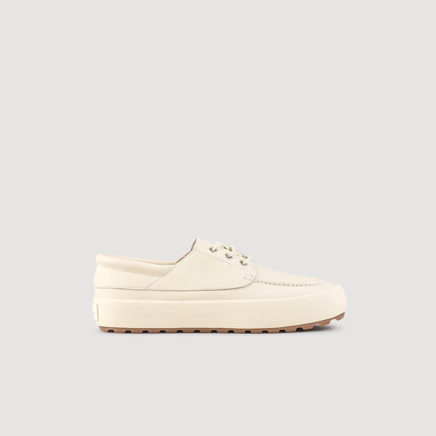 Vulca Dock Leather Boat Shoes Off-White