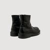 Zipper Boot Leather Ankle Boots Black