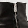 Zipper Boot Leather Ankle Boots Black