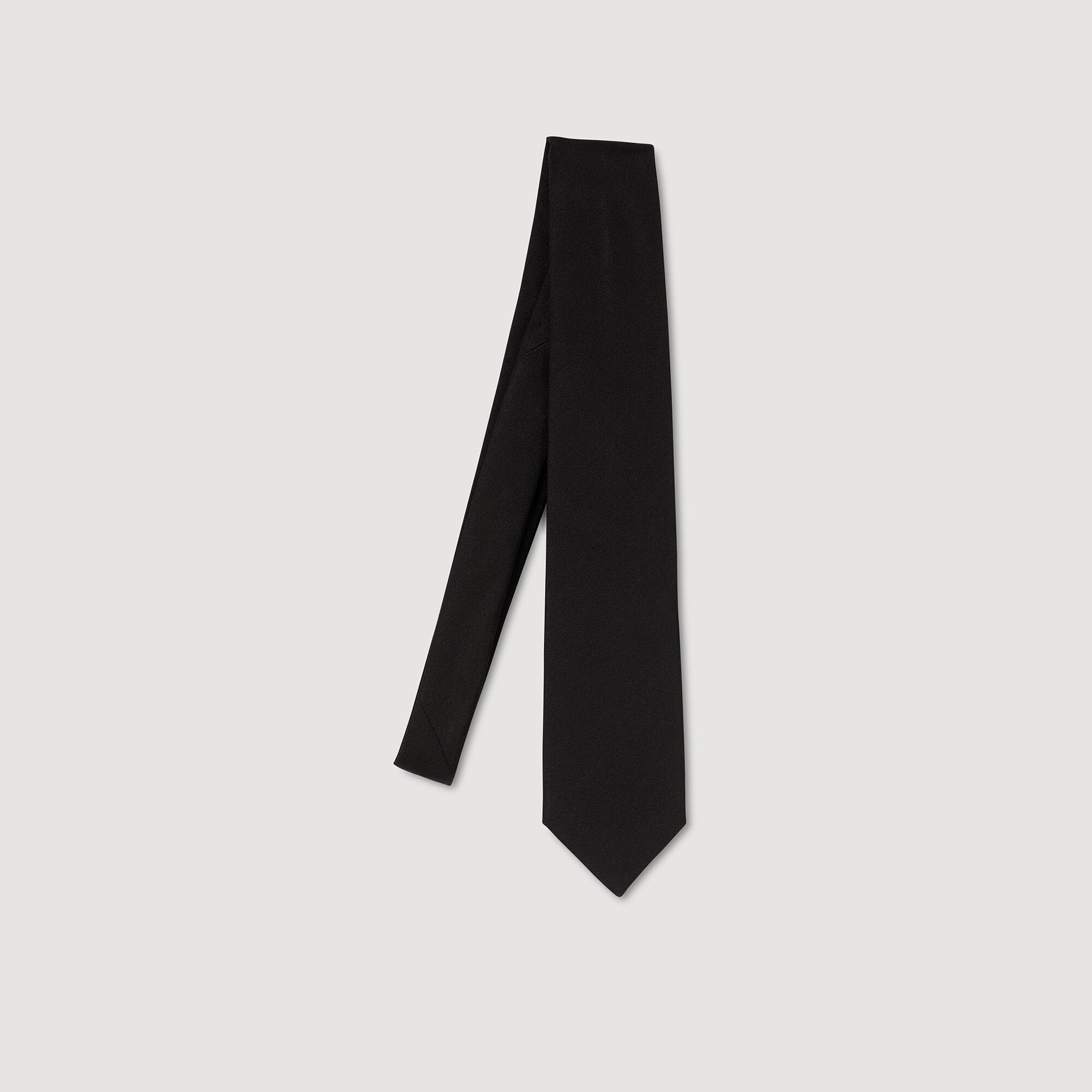 Silk Tie Silk Jacquard Tie Black