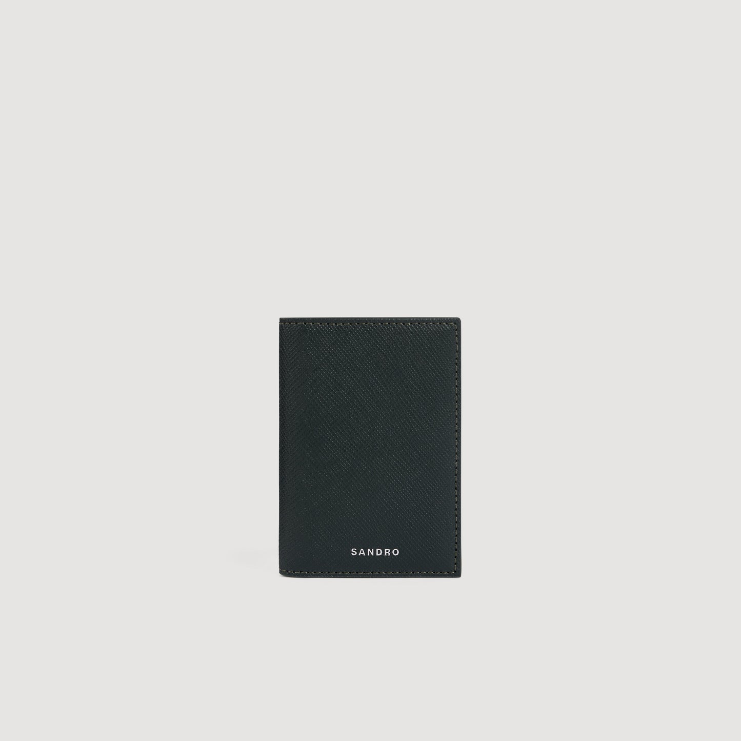 New Card Saffiano leather card holder Green