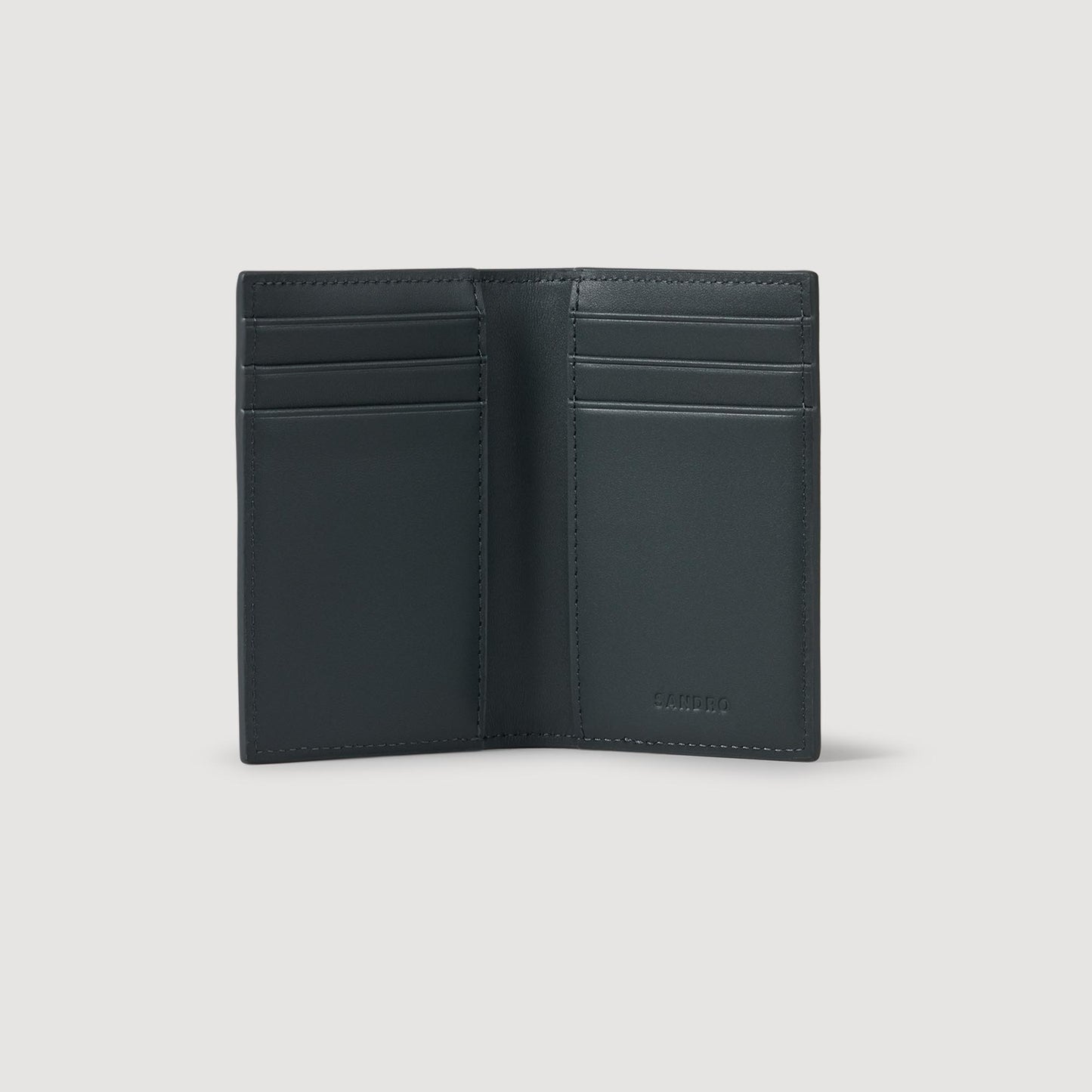New Card Reconstituted Leather Leather Wallet Steel
