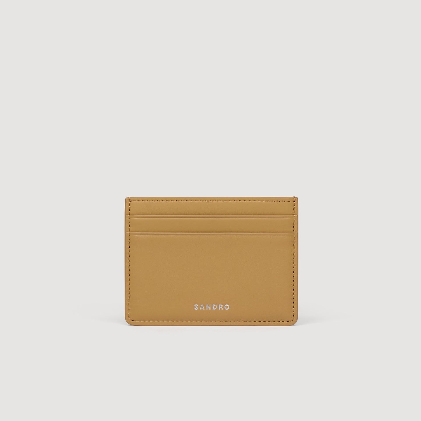Leather Logo Card Holder Natural