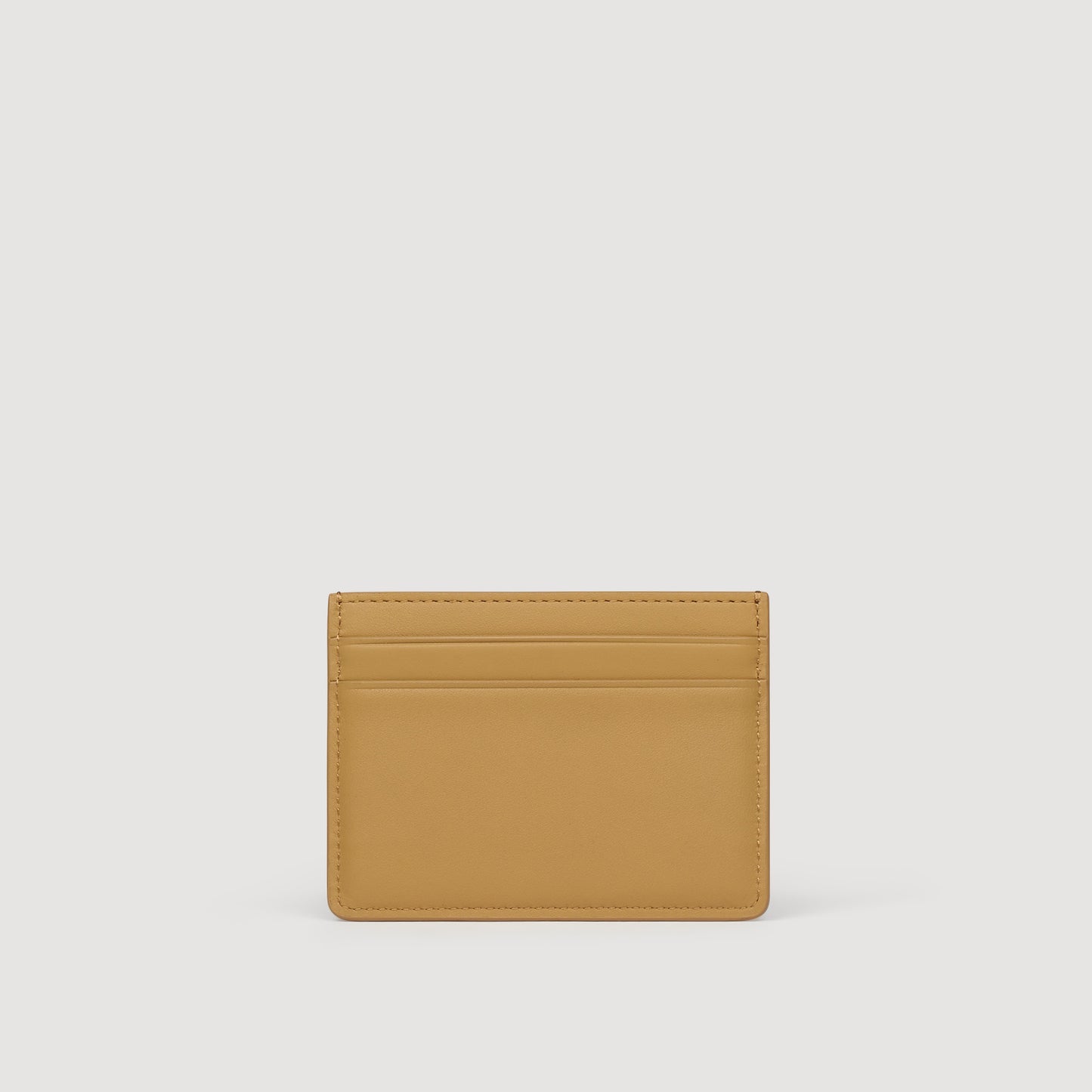 Leather Logo Card Holder Natural