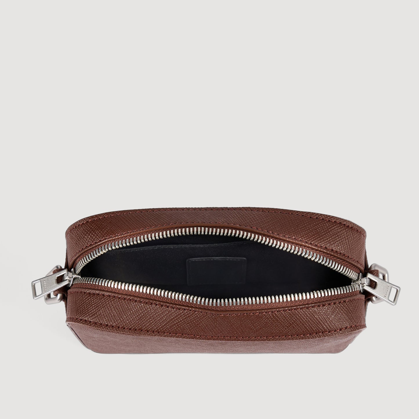 Small Reconstituted Leather Bag Cognac