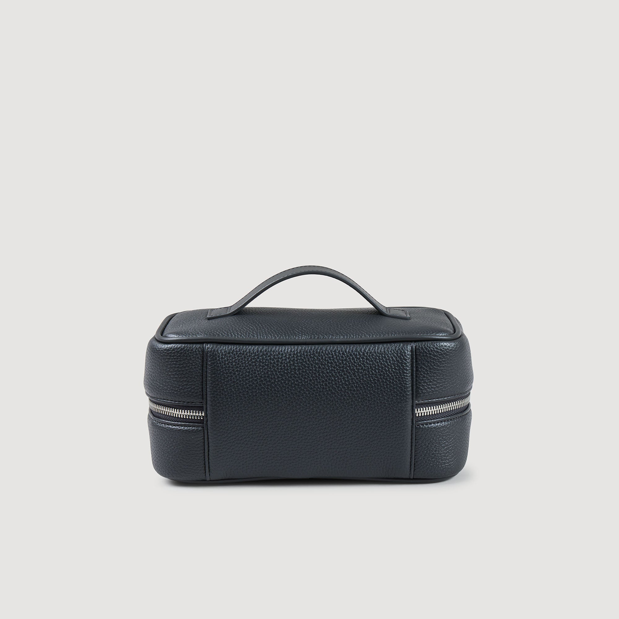 Wash New Toilet Bag In Grained Fabric Steel