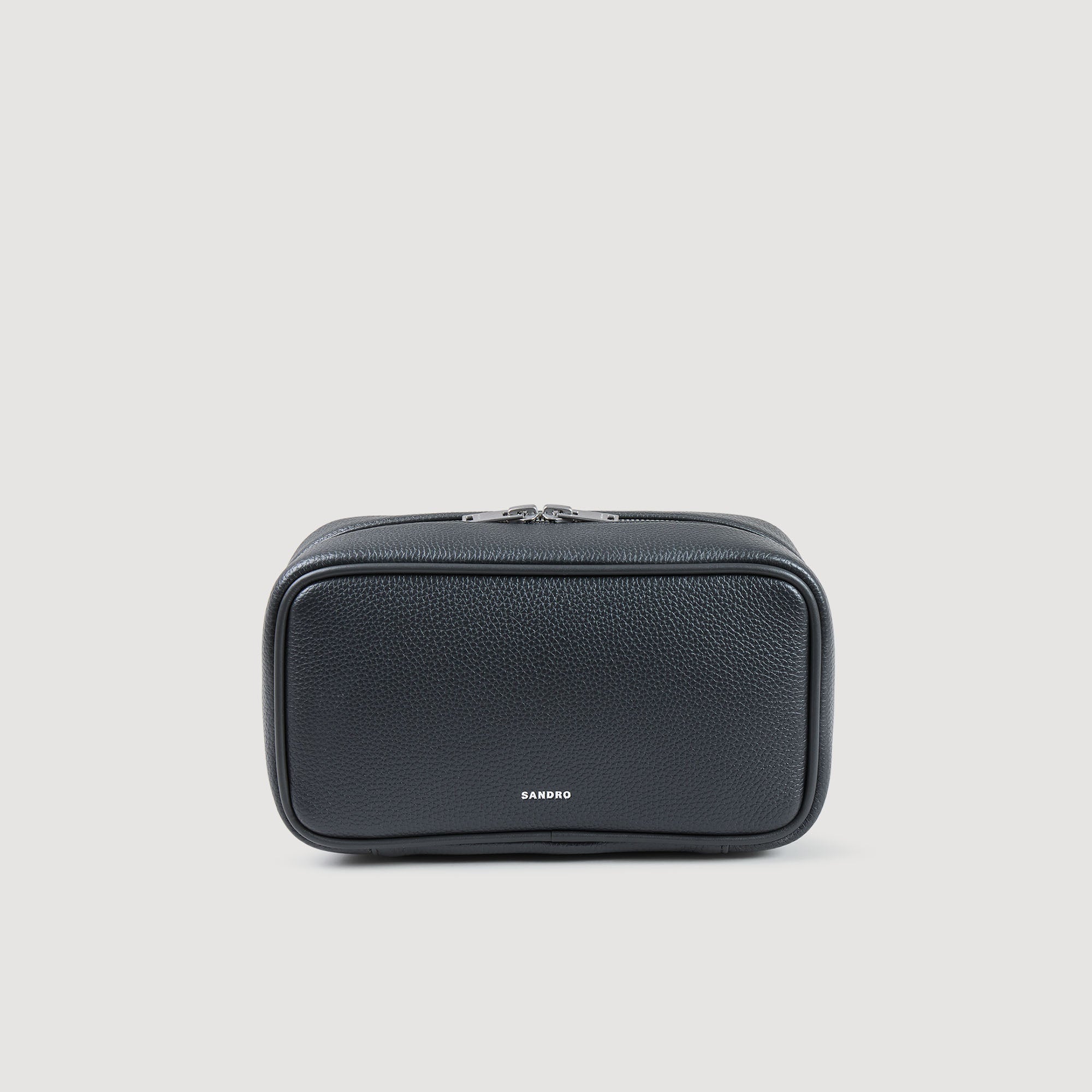 Wash New Toilet Bag In Grained Fabric Steel